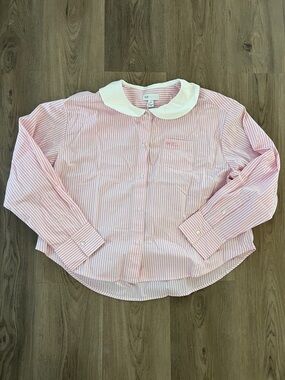 Sandy Liang x Gap Stripe Peter Pan Collar Shirt